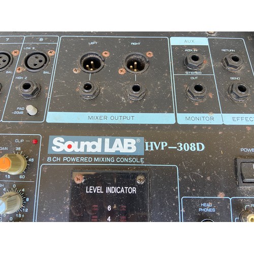 417 - A LARGE SOUNDLAB DJ MIXER HVP-308B PLUS ONE OTHER FADER.