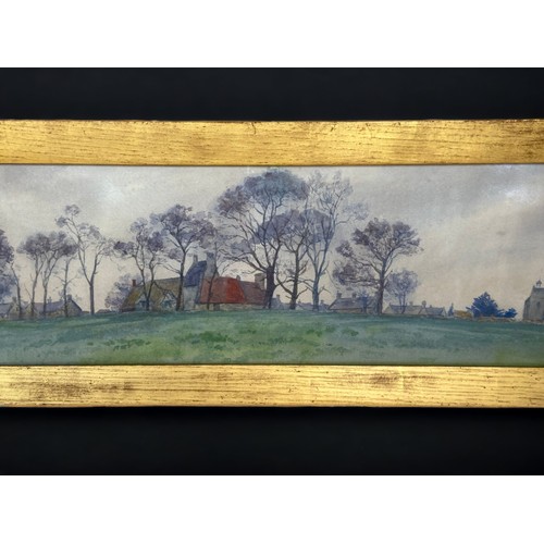 23 - A VINTAGE GILT FRAMED WATERCOLOUR, DEPICTING A RURAL SCENE.
SIGNED H.M HINCKLEY.