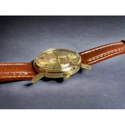 189 - A 1970's SWISS IMADO 9CT GOLD MENS WRISTWATCH.
17 JEWELS, INCABLOC.
BIRMINGHAM 1978 HALLMARKS. 
WITH... 