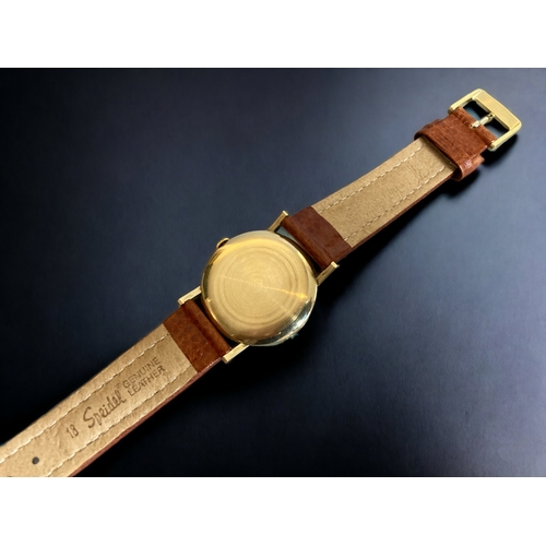 189 - A 1970's SWISS IMADO 9CT GOLD MENS WRISTWATCH.
17 JEWELS, INCABLOC.
BIRMINGHAM 1978 HALLMARKS. 
WITH... 