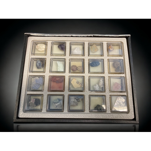 176 - TWO BOXES OF CASED GEMSTONE SAMPLES.