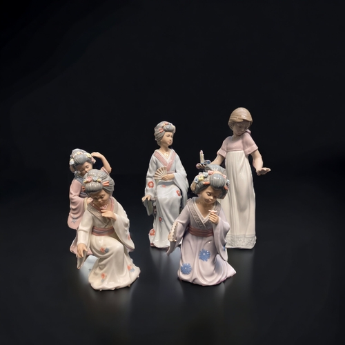 313 - A COLLECTION OF LEONARDO & ONE NAO PORCELAIN FIGURES.