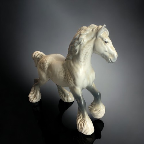 200 - 1st Edition large Beswick model 975 Cantering Shire Horse, Dapple Grey.     
21 x 24cm