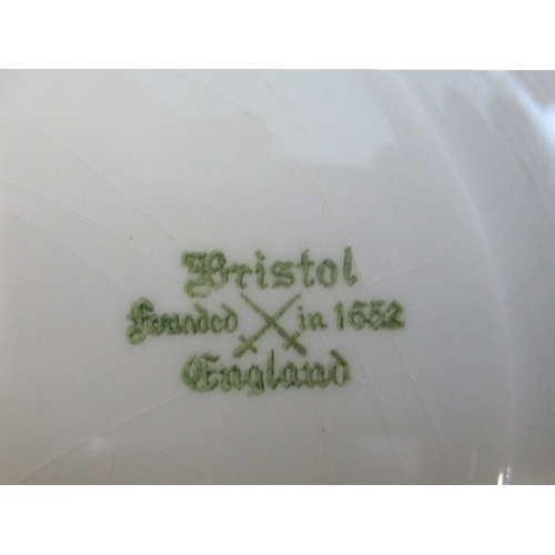 201 - A VINTAGE BRISTOL CHINA PART DINNER SERVICE.