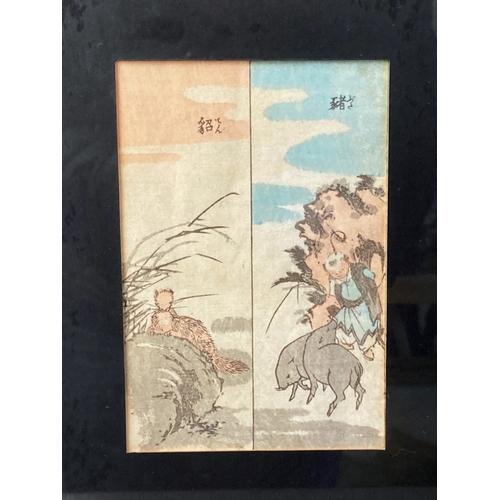 238 - A PAIR OF EDO PERIOD JAPANESE WOODBLOCK PRINTS. POSSIBLY YANAGAWA SHIGENOBU (1778-1832).