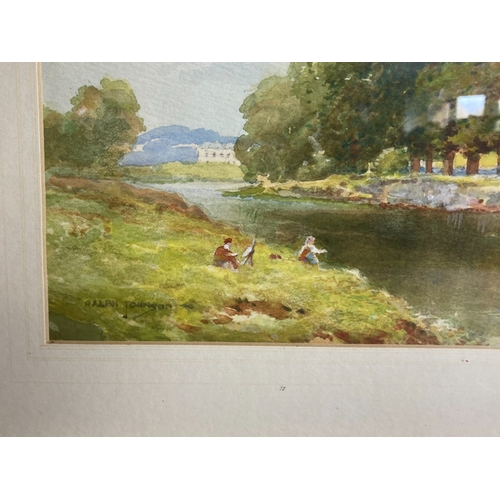 51 - A Ralph Johnson (1896-1980) Watercolour landscape scene. 
50 x 39cm (incl frame).