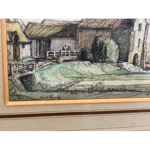 65 - AN EARLY 20TH CENTURY WATERCOLOUR.
SIGNED 'HESTER FLOOD', DEPICTING A RURAL LANDSCAPE.
49 X 41.5 (IN... 