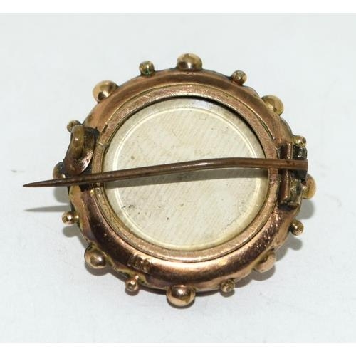 72 - Victorian 9ct gold mourning brooch 5.3g