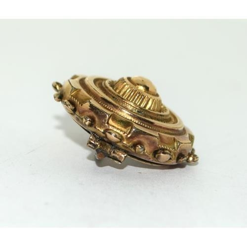 72 - Victorian 9ct gold mourning brooch 5.3g