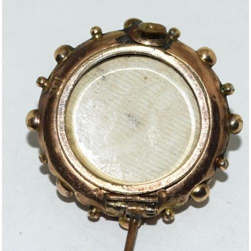 72 - Victorian 9ct gold mourning brooch 5.3g