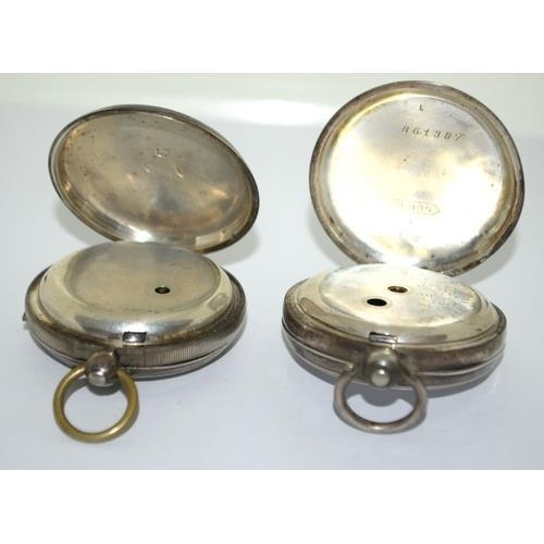 67 - 2 x 925 silver pocket watches