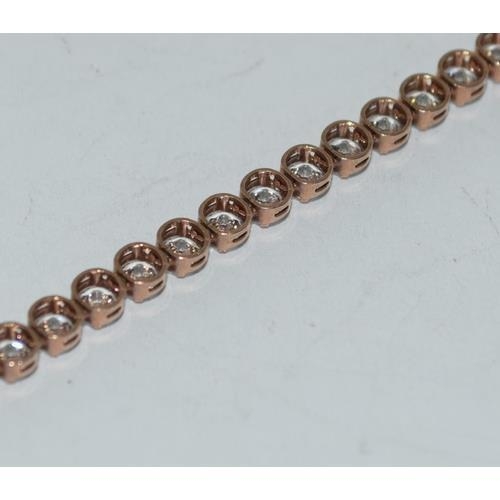 26 - Rose gold on 925 silver line bracelets x2