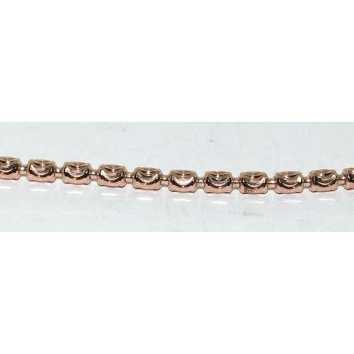 26 - Rose gold on 925 silver line bracelets x2