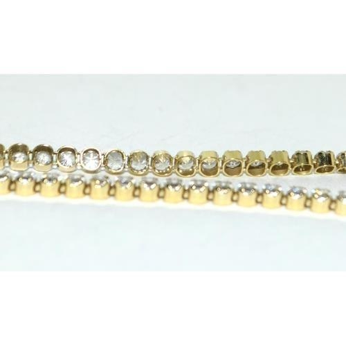 126 - Gold on 925 silver slider bracelet together with a gold on 925 silver ball chain