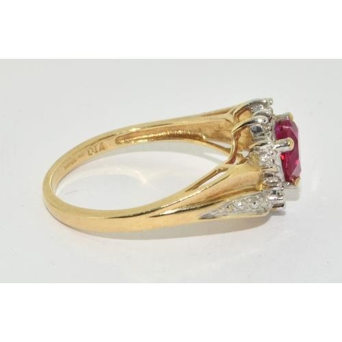 1 - A 9ct gold Diamond ring Size Q