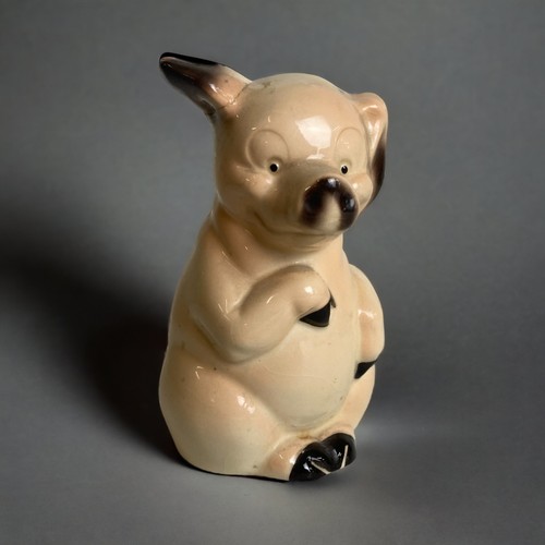 154 - A GROUP OF PORCELAIN FIGURES INCLUDING NAO, BESWICK KITTENS, GOEBEL PIG MONEY BANK AND MORE.
LARGEST... 