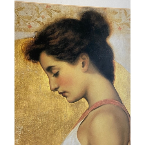 66 - A LARGE GILT FRAMED PRINT.
88 X 88CM