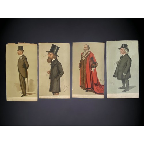 70 - A COLLECTION OF 8 VANITY FAIR 'SPY' COLOURED PRINTS.