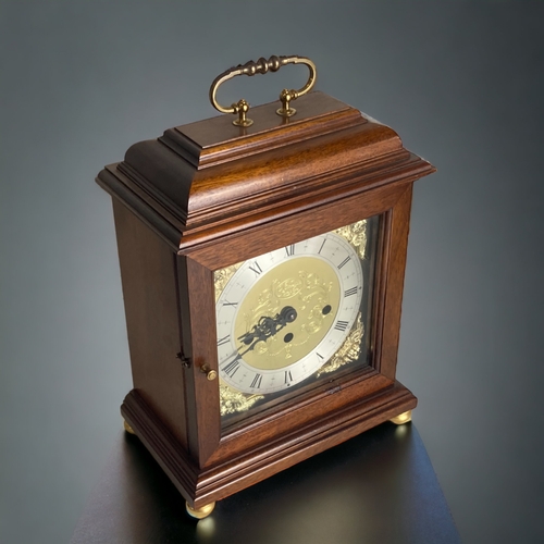 257 - A COMITTI OF LONDON MAHOGANY BRACKET CLOCK. 8-DAY MOVEMENT. STRIKING ON RODS.
WITH SILVERED CHAPTER ... 