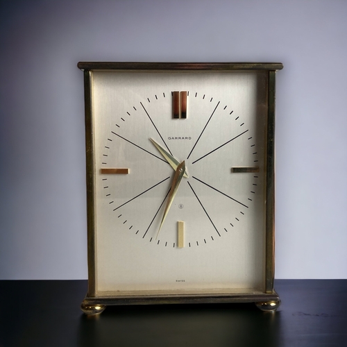 259 - A GARRARD 8 DAY MANTLE CLOCK. 
14 X 11 CM