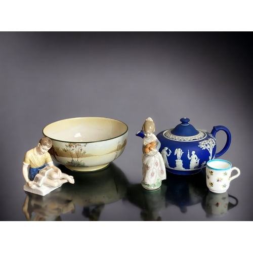 243 - A MISCELLANEOUS COLLECTION OF ENGLISH CERAMICS. INCLUDING ROYAL DOULTON 'TREASURE ISLAND' FIGURE, LL... 