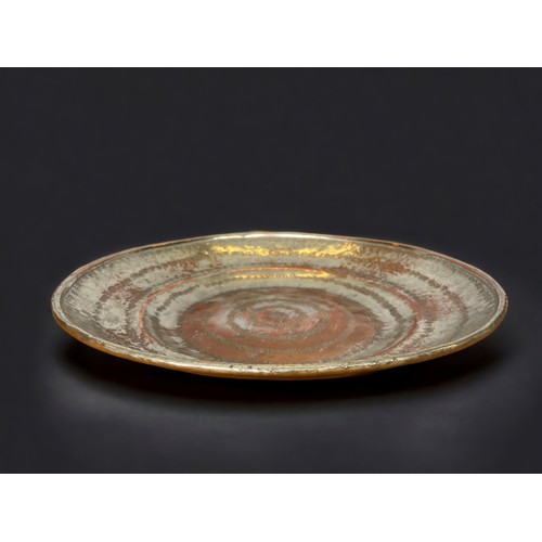 180 - A COLLECTION OF ALLA MONDA TINNED COPPER DISHES AND COASTERS.
large dish 36cm diameter, 
six dishes ... 