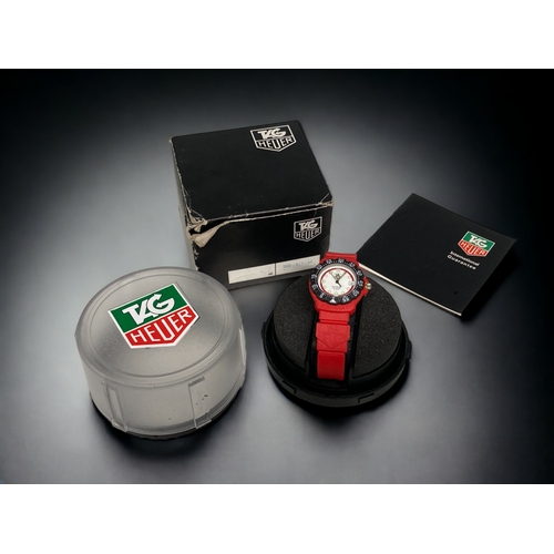 78 - AN ORIGINAL TAG HEUER McCLAREN FORMULA 1 MEN'S WRISTWATCH. RED / BLACK DIAL. 1980’s

'FROM A COLLECT... 