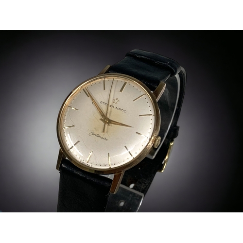 79 - A 1960's ETERNA-MATIC 'CENTENAIRE' 9CT GOLD CASE GENTLEMAN'S WRISTWATCH.