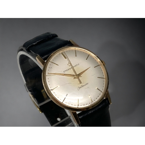 79 - A 1960's ETERNA-MATIC 'CENTENAIRE' 9CT GOLD CASE GENTLEMAN'S WRISTWATCH.