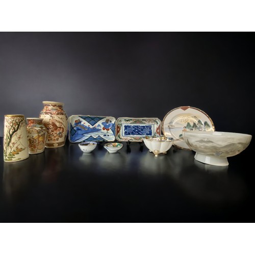 217 - A COLLECTION OF JAPANESE PORCELAIN MEIJI PERIOD AND LATER