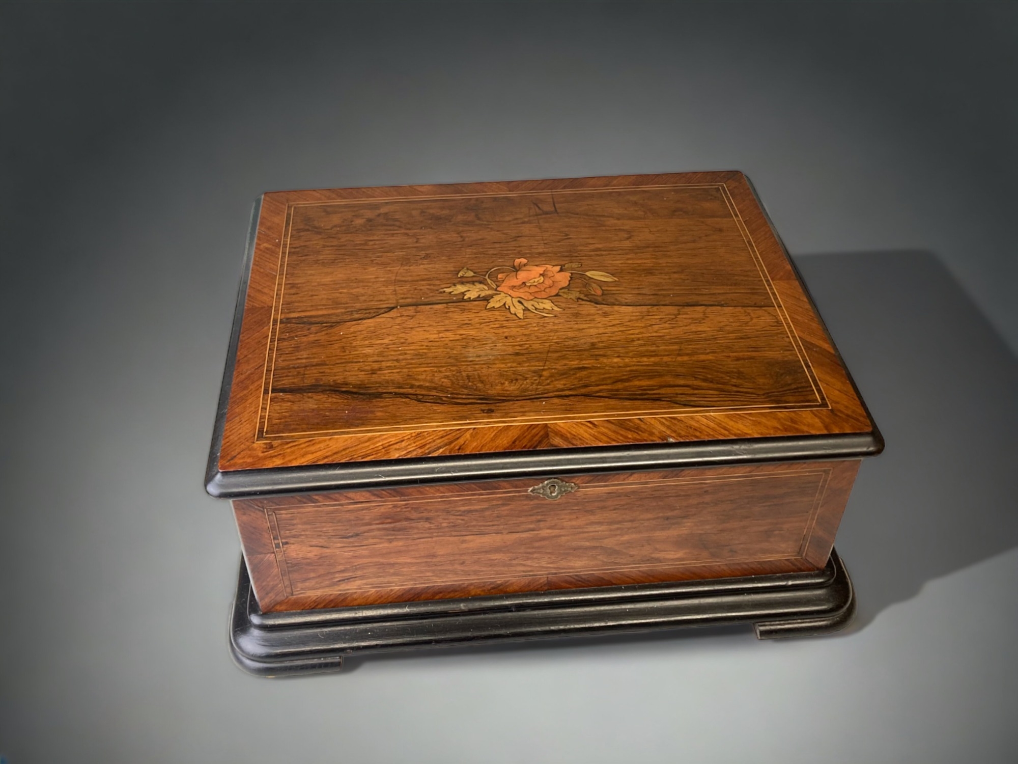 【C-096】UK盤2LP-BOX ハイドン Music for England Small rosewood P.V.F. music box, the 15.5cm cylinder playing