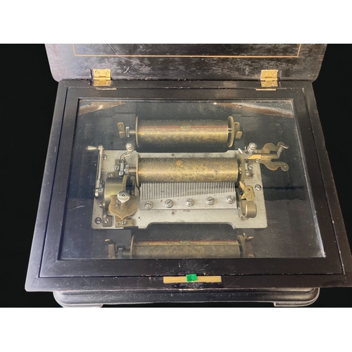 A 19th CENTURY SWISS 'JB', GENEVE 3 CYLINDER SYMPHONY MUSIC
