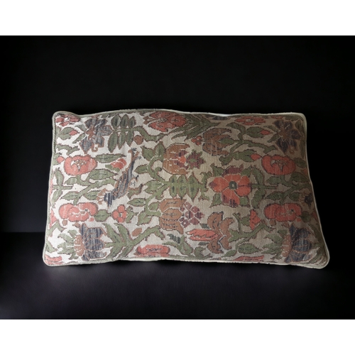 68 - THREE ANTIQUE & VINTAGE TAPESTRY & EMBROIDERED CUSHIONS.