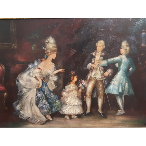 76 - A LARGE GILT FRAMED OIL ON CANVAS. SIGNED D. ADAMS.
EARLY 20TH CENTURY.
104 X 75 CM (INCL FRAME).