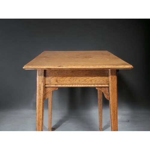 72 - ARTS & CRAFTS LIGHT OAK OCCASIONAL TABLE / STAND. 
HEIGHT - 56CM