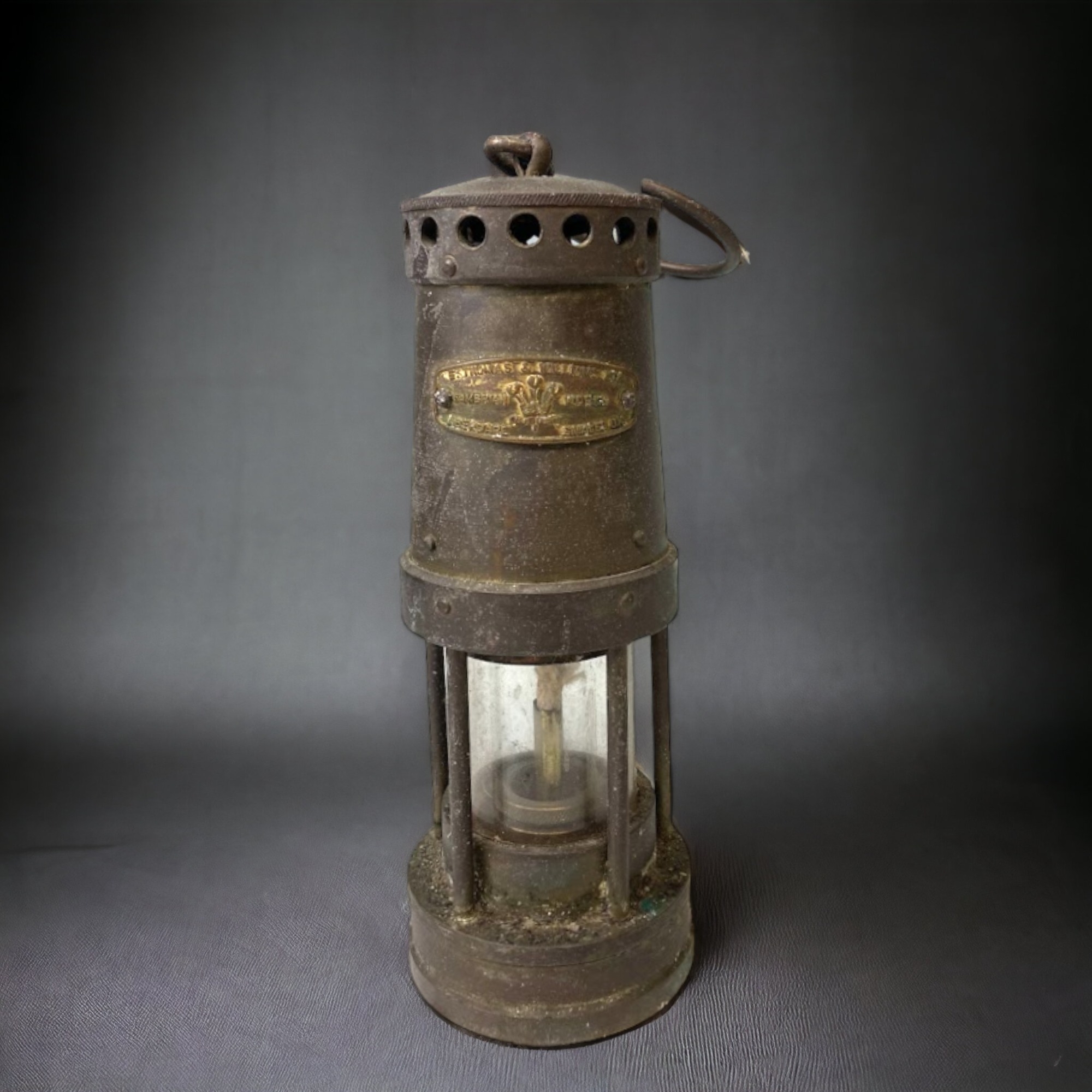 希少◆新品◆ Miners Lamp E. Thomas &amp; Williams Vintage brass Miners Lamp Thomas & Williams Cambrian MINER
