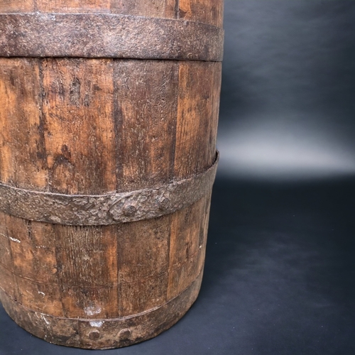 99 - 19TH CENTURY METAL BOUND SMALL BARRELL.