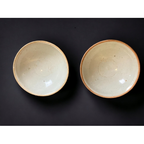 40 - A LARGE COLLECTION OF 10 CHINESE QINGBAI BOWLS. 
SONG DYNASTY & LATER.