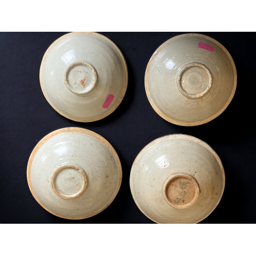 40 - A LARGE COLLECTION OF 10 CHINESE QINGBAI BOWLS. 
SONG DYNASTY & LATER.