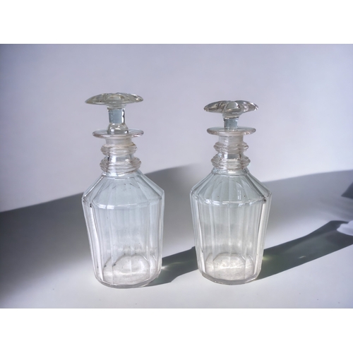 270 - A COLLECTION OF 19TH CENTURY DECANTERS & EWERS.