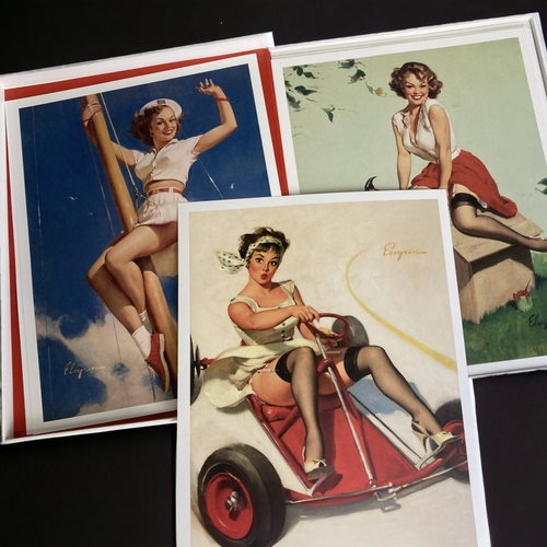 156 - 12 GIL ELVGREN (TASCHEN) PIN-UP PRINTS.