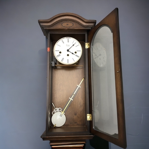 376 - A WOODFORD VIENNA WALL CLOCK. STRIKING ON FIVE BAR GONG.