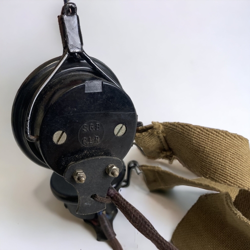 393 - TWO PAIRS OF WWII BRITISH MILITARY HEADPHONES.