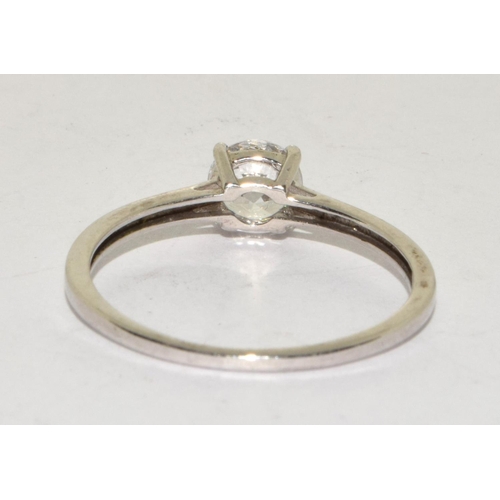 219 - 925 silver ladies Solitaire ring size U