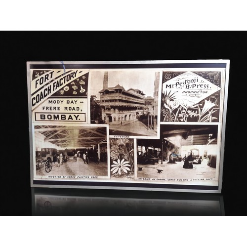 120 - 3 Large 1908 Advertising Photo Posters for Fort Coach Works, Bombay.