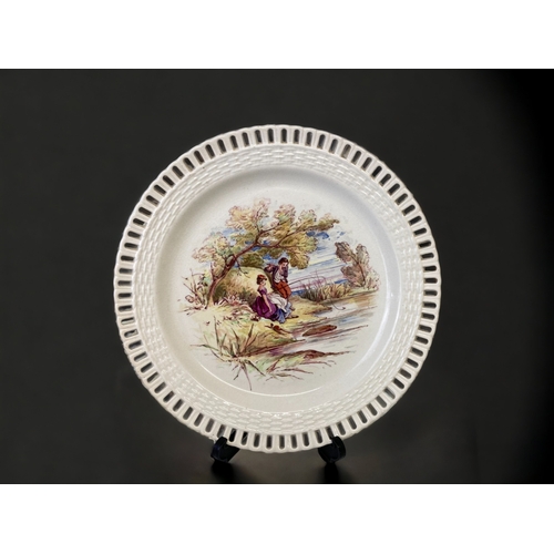 413 - A MINTON PLATE, DATED 1882. HAND PAINTED BY EDOUARD RISCHGITZ (1828-1909). TITLED 'THE FISH & THE SH... 