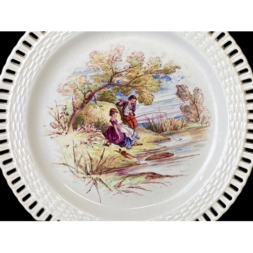 413 - A MINTON PLATE, DATED 1882. HAND PAINTED BY EDOUARD RISCHGITZ (1828-1909). TITLED 'THE FISH & THE SH... 