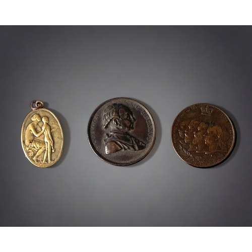 428 - A COLLECTION OF MEDALS, INCLUDING A CARDINAL BARTOLOMEO PACCA (183) MEDAL, A FRENCH ORPHAN MEDAL AND... 