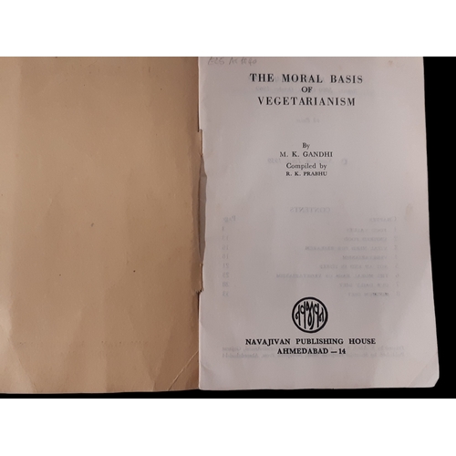 99 - A SCARCE 'THE MORAL BASIS OF VEGETARIANISM' BOOK BY MAHATMA GANDHI.