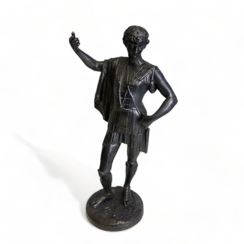 457 - ANTIQUE SPELTER SCULPTURE.